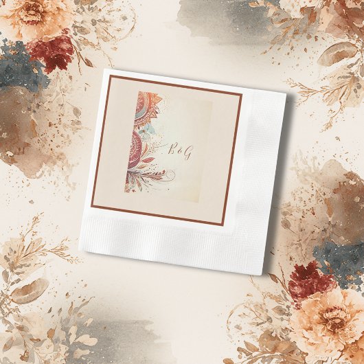 ベージュ族結婚民族 縁ありカクテルナプキン