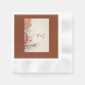 ベージュ族結婚民族 縁ありカクテルナプキン (正面)