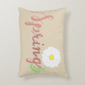 ベージュ春の枕 アクセントクッション (正面(垂直))