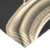 ベージュ曲線のリボン、エンボス線によるコントラスト テーブルクロス (アングル)