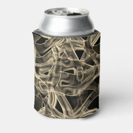 ベージュ曲線のリボン、エンボス線によるコントラスト 缶クーラー