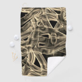 ベージュ曲線のリボン、対照的なレリーフ、 浮き彫りライン ゴルフタオル (インサイチュ)