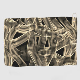 ベージュ曲線のリボン、対照的なレリーフ、 浮き彫りライン ゴルフタオル