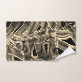 ベージュ曲線のリボン、対照的なレリーフ、 浮き彫りライン バスタオルセット (ハンドタオル)