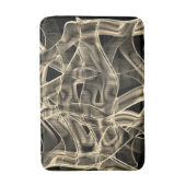 ベージュ曲線のリボン、対照的なレリーフ、 浮き彫りライン バスマット (正面縦)