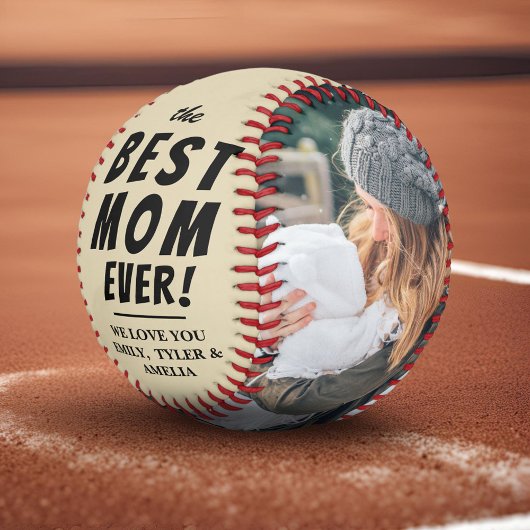ベージュ最高のママ2 Photo Collage ソフトボール