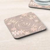 ベージュ模様 コースター (左側)