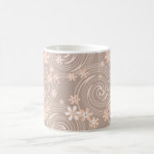 ベージュ模様 コーヒーマグカップ (中央)