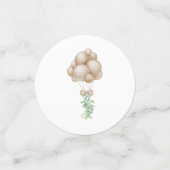 ベージュ水彩風船 コンフェッティ (スモール正面)