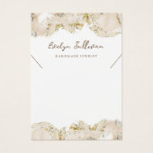 ベージュ流体大理石プロファイルカード (正面)