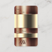 ベージュ液モノグラムで銅ガラスケースの外観 名刺 (正面)