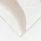 ベージュ液状大理石とグリッター金ゴールド フリースブランケット (角)