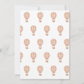 ベージュ熱気球オンダーフル1歳の誕生日 招待状 (裏面)