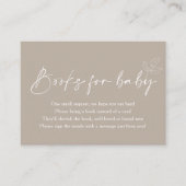 ベージュ男女兼用赤ちゃんシャワーベビー エンクロージャーカード (正面)
