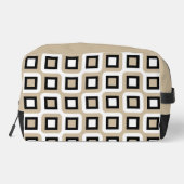 ベージュ白黒ミッドセンチュリー幾何学模様 ドップキット (裏面)