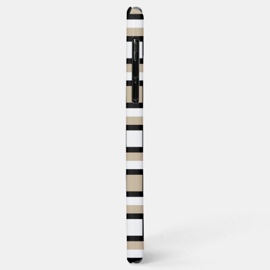 ベージュ白黒ミッドセンチュリー幾何学模様 Case-Mate iPhoneケース (裏面/左)