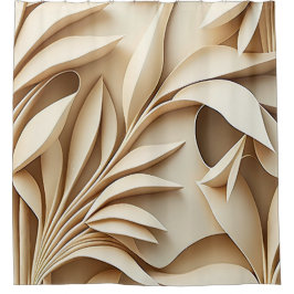 ベージュ竹シャワーカーテン シャワーカーテン