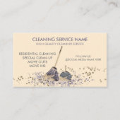 ベージュ級汚い清掃サービス 名刺 (正面)