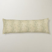 ベージュ素朴の背景のセージ緑のデイジー ボディピロー (裏面)