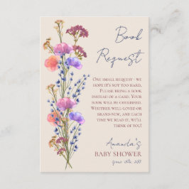 ベージュ素朴アクリルフローラブックリクエスト エンクロージャーカード