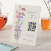 ベージュ素朴アクリルフローラ結婚のハネムーン 台座サイン (インサイチュ)