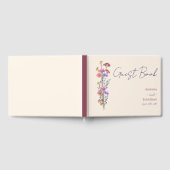 ベージュ素朴アクリルフローラ結婚ズ ゲストブック (全面)