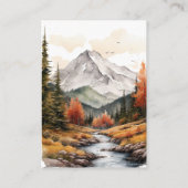 ベージュ素朴ウッドランドベアーマウンテンおむつラッフル エンクロージャーカード (裏面)