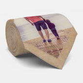 ベージュ素朴カスタム写真 ネクタイ (ロール)