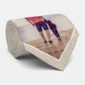 ベージュ素朴カスタム写真 ネクタイ (ロール)