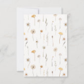 ベージュ素朴フローラワン間抜けグース1歳 サンキューカード (裏面)