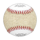 ベージュ素朴ホワイト最高のパパ永遠の父の日 野球ボール (正面)