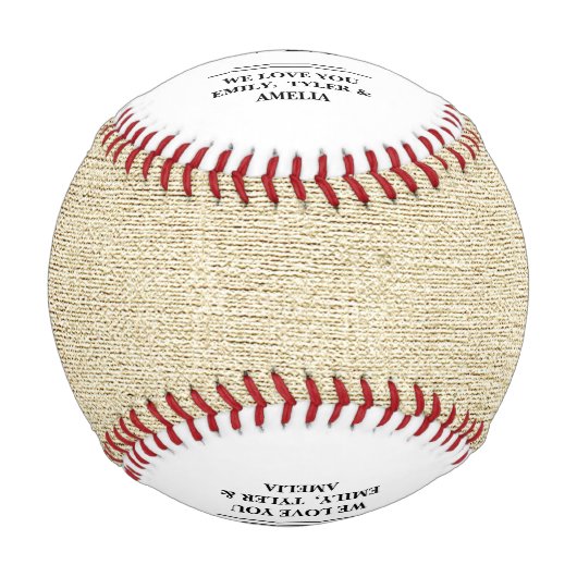 ベージュ素朴ホワイト最高のパパ永遠の父の日 野球ボール (正面)