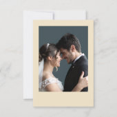 ベージュ素朴ボタニカル結婚ズ サンキューカード (正面)