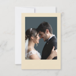 ベージュ素朴ボタニカル結婚ズ サンキューカード