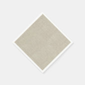 ベージュ素朴リネンプリント スタンダードカクテルナプキン (角)