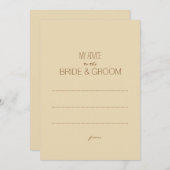 ベージュ素朴ー私のアドバイスカップルラベル アドバイスカード (正面/裏面)