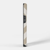 ベージュ素朴Xシボロンモノグラム iPhoneケース (右側面)