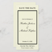 ベージュ結婚のプロフェッショナルミニマル平野 セーブザデート (正面/裏面)