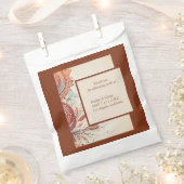 ベージュ結婚トバルモチーフ フェイバーバッグ (クリップ留めされた状態)