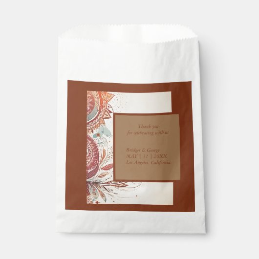 ベージュ結婚トバルモチーフ フェイバーバッグ (正面)