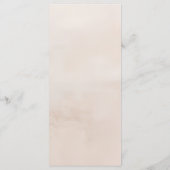 ベージュ結婚ボホのメニュー水彩の花 メニュー (裏面)