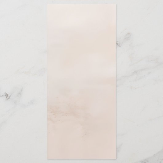 ベージュ結婚ボホのメニュー水彩の花 メニュー (裏面)