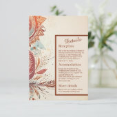 ベージュ結婚マクラメ エンクロージャーカード (スタンド正面)