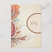 ベージュ結婚マクラメ エンクロージャーカード (裏面)