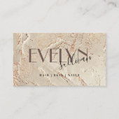 ベージュ絵を描金ゴールドエレガント名刺 名刺 (正面)