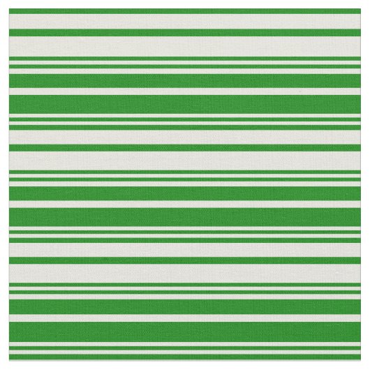 ベージュ線と緑の線のパターン ファブリック (クローズアップ)