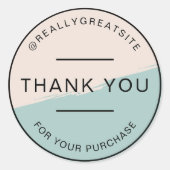 ベージュ美学ミニマリストありがとう ラウンドシール (正面)