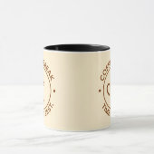ベージュ背景のCoffee Breakロゴ マグカップ (中央)