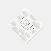 ベージュ自然雲9シャワーモダンスタイリッシュ スタンダードカクテルナプキン (角)