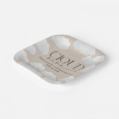 ベージュ自然雲9シャワーモダンスタイリッシュ ペーパープレート (傾斜あり)